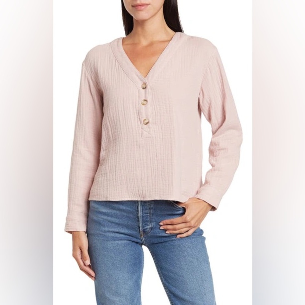 SOLD Madewell Lightspun Evert Top In Wisteria Dove - Picture 10 of 11